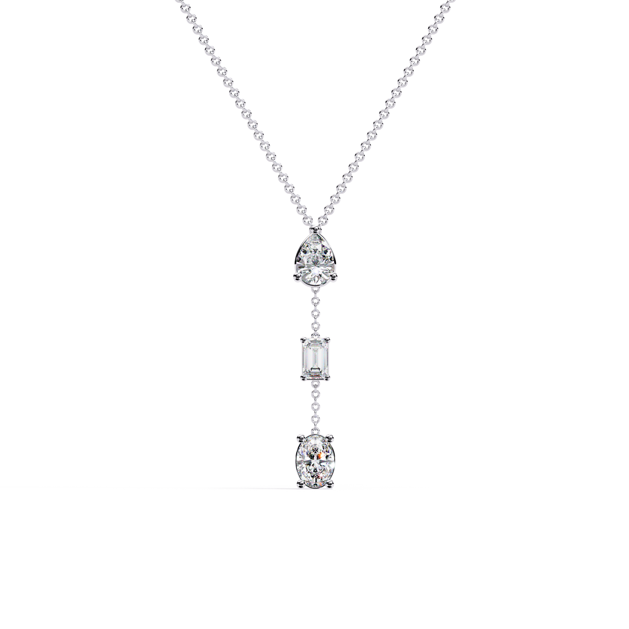 Triple Drop Diamond Pendant